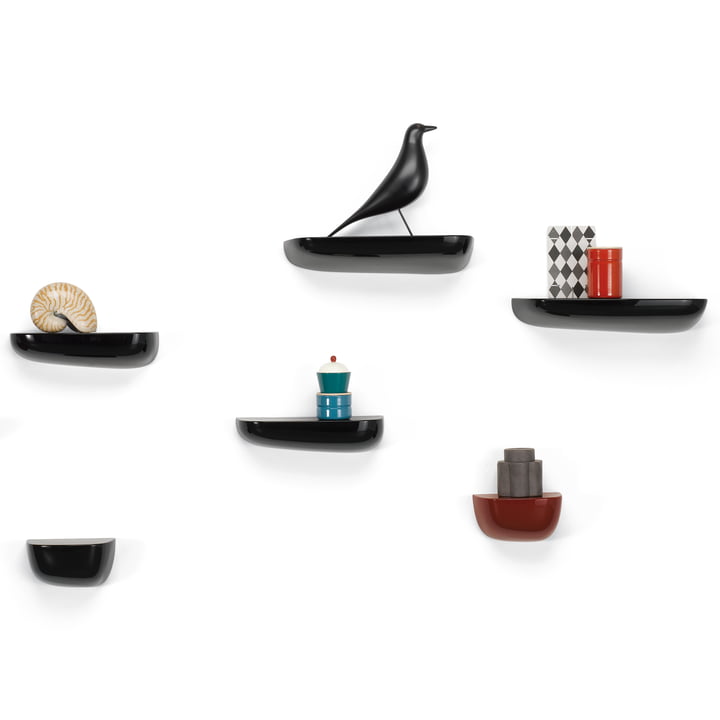 Vitra - Corniches, zwarte groep, met Eames House Bird