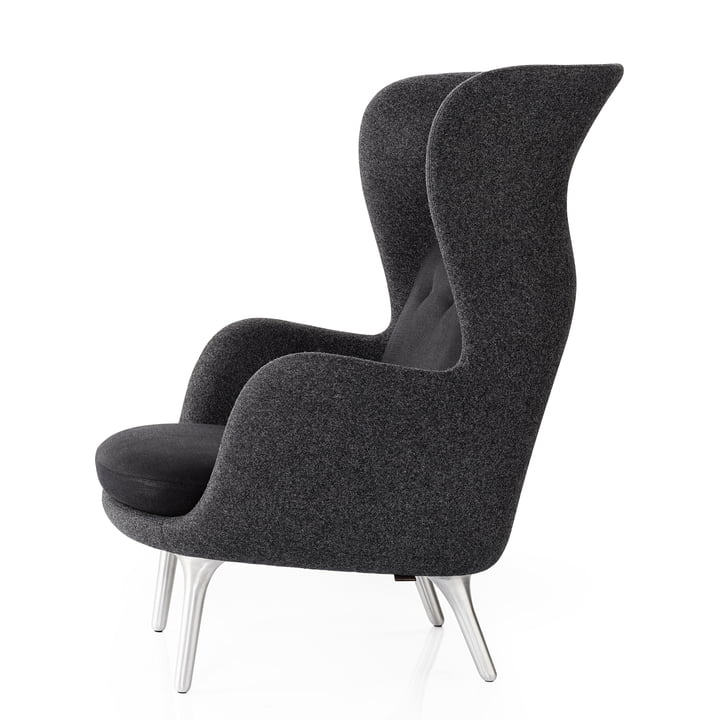 Fritz Hansen - Ro Fauteuil, zwart - zijkant