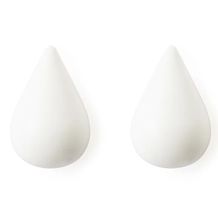 Dropit Wandhaak set van 2 in groot van Normann Copenhagen in wit