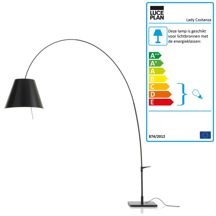 Luceplan - Lady Costanza Vloerlamp, zwart