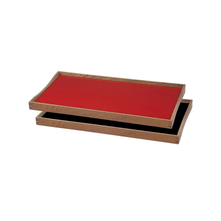 Tablett Turning Tray De van ArchitectMade, 23 x 45 cm, rood