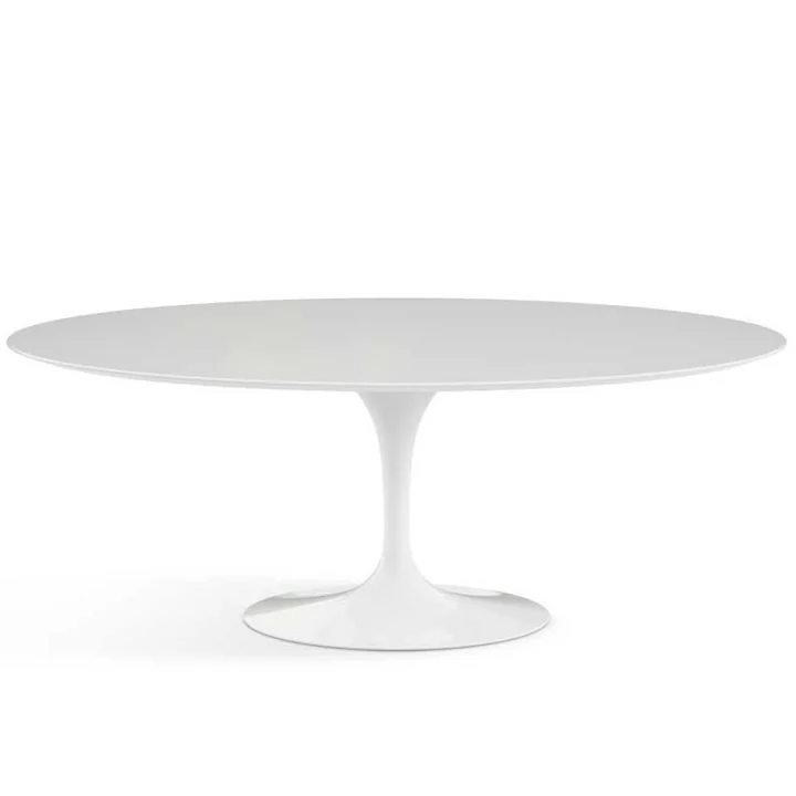 Saarinen Tulip Knoll - Eettafel Ø 198 cm, wit