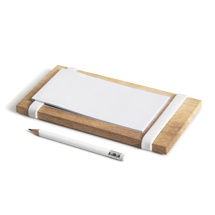 Milk, Butter, Eggs notitieblokhouder van Side by Side in wit