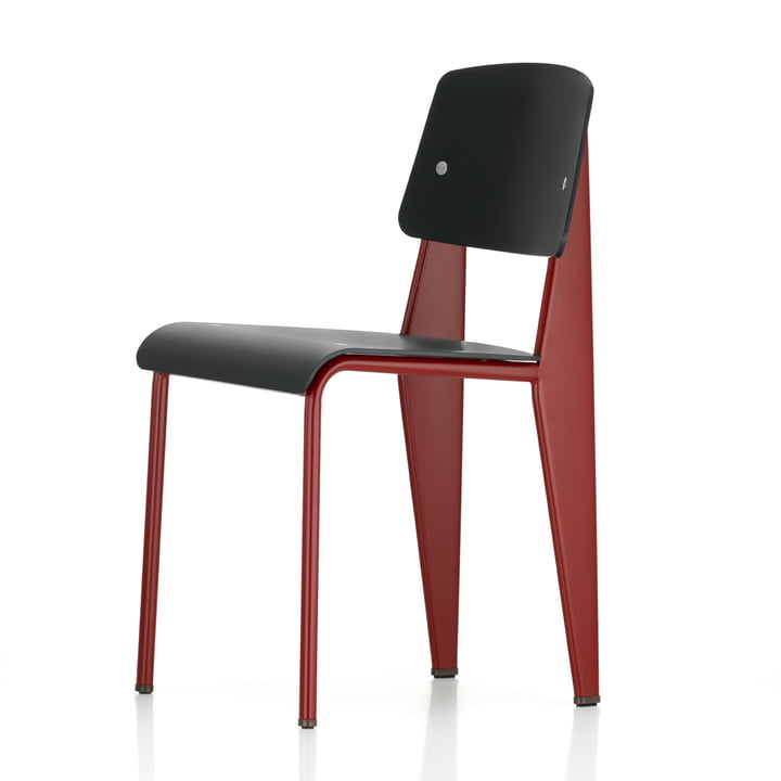 Vitra - Prouvé Standard SP Chair , japans rood / zwart