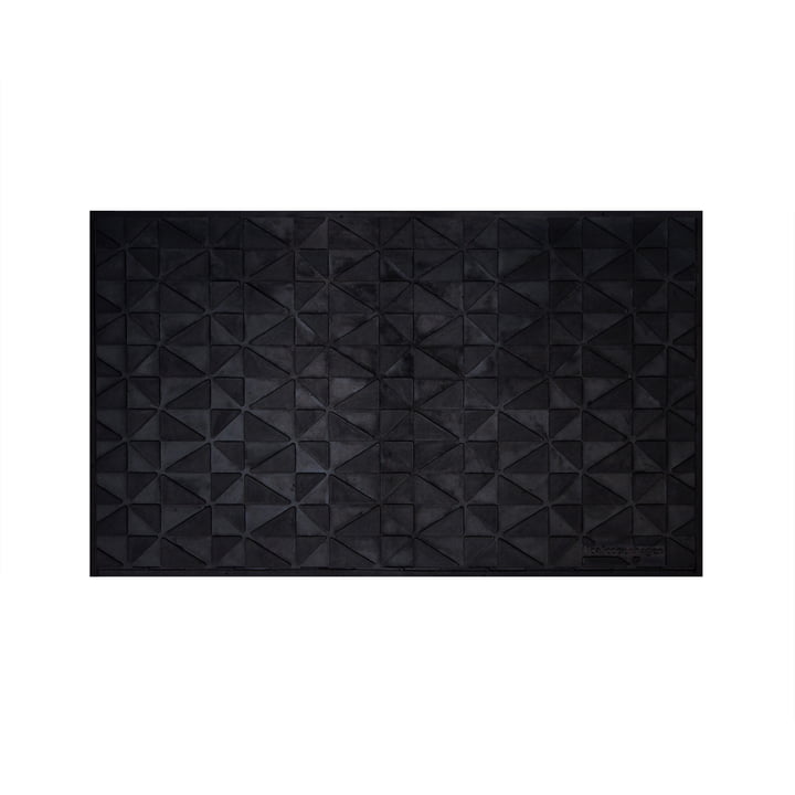 Deurmat grafisch 45 x 75 cm van Tica Copenhagen in het zwart.