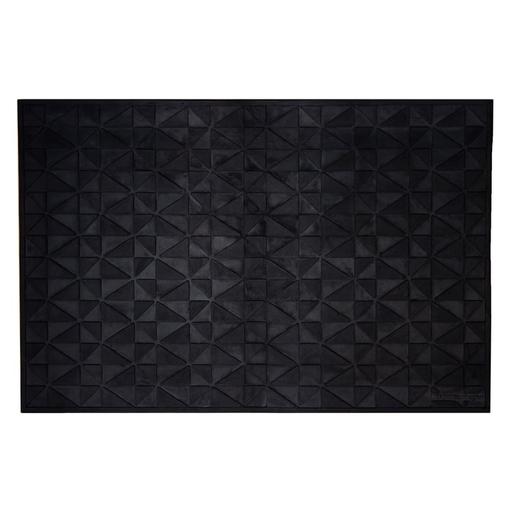 Deurmat grafisch 60 x 90 cm van Tica Copenhagen in het zwart