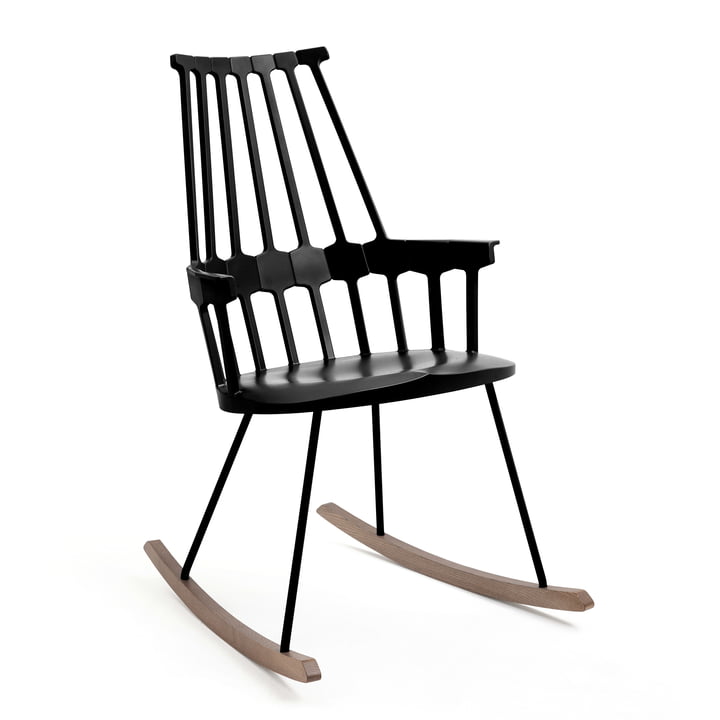 Comback schommelstoel, zwart by Kartell
