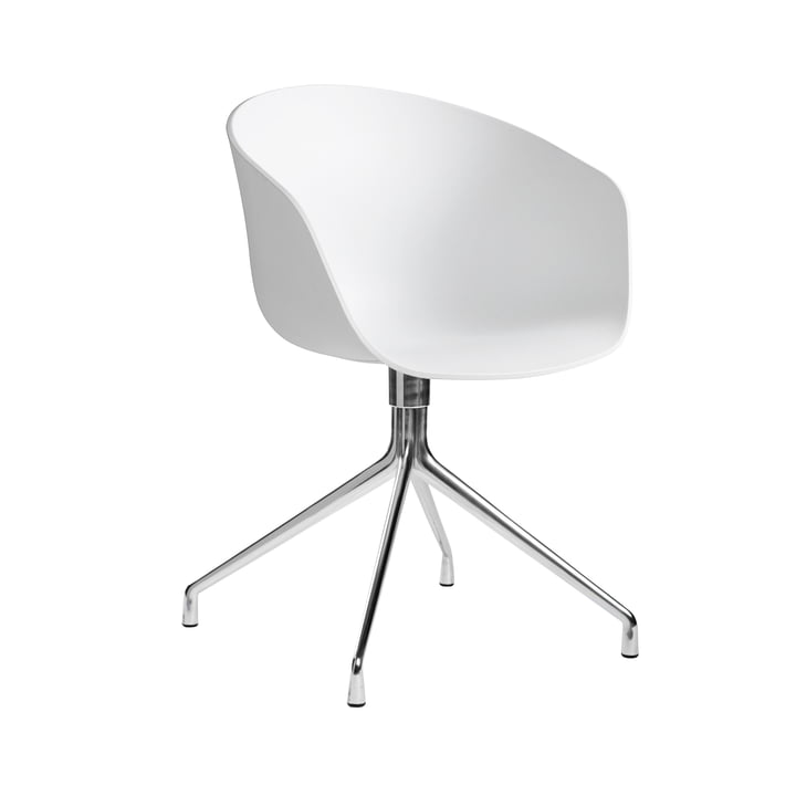 About A Chair AAC 20 van Hay in gepolijst aluminium / wit