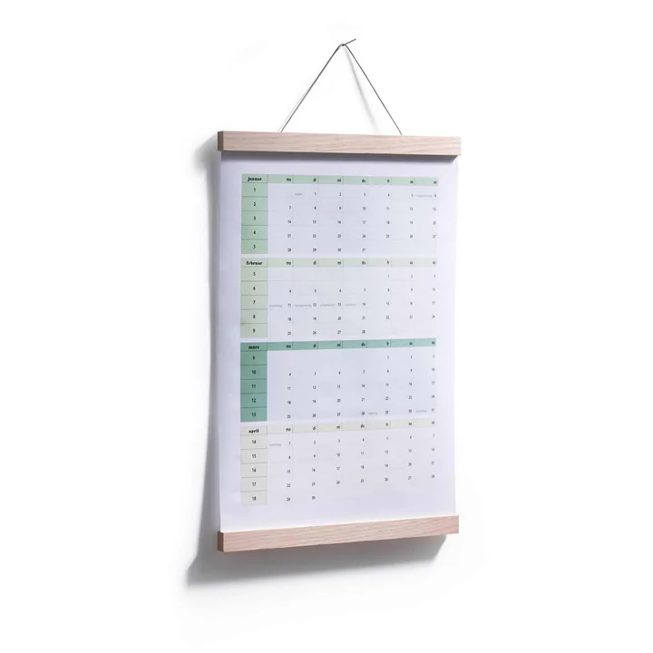 naast elkaar - Posterhanger A3, eikenhout