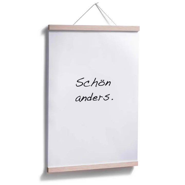 naast elkaar - Posterhanger 50, eikenhout