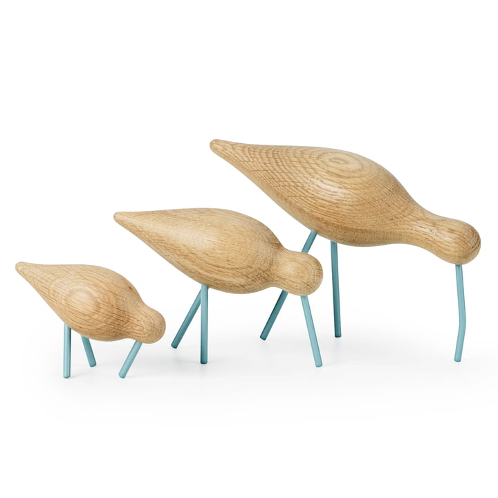 Shorebird van Normann Copenhagen in eik met staal in Sea Blue