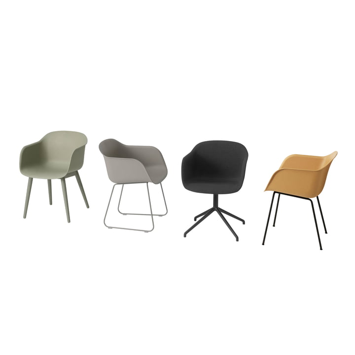 Fiber Chair van Muuto met verschillende frames