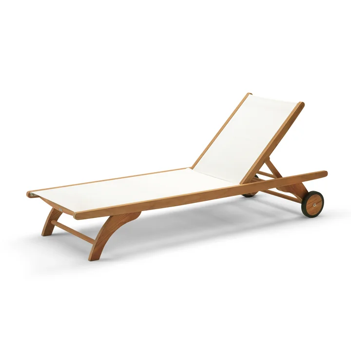 Columbus Sun Bed van Skagerak in teak / wit