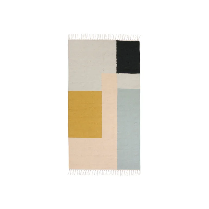Ferm Living - Kelim Vloerkleed, vierkanten, klein