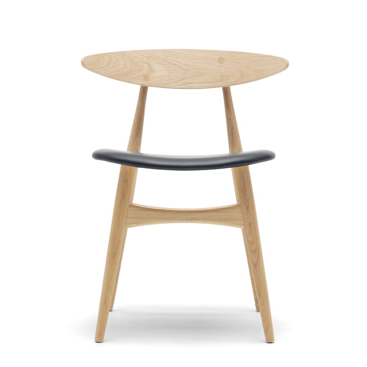 Carl Hansen - CH33, geoliede eik / zwart leer (Loke 7150)