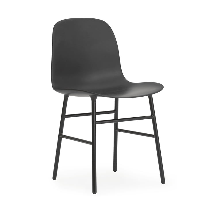 Form Chair, Steel Legs van Normann Copenhagen in Black