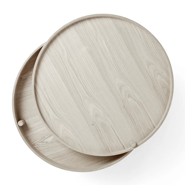 Audo - Draaitafel, wit eiken, geopend