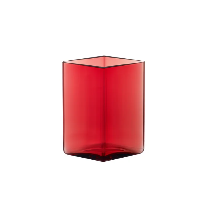 Ruutu Vaas 115 x 140 mm van Iittala in Cranberry