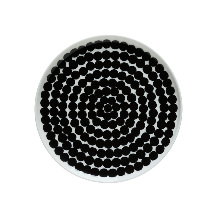 Oiva Siirtolapuutarha Bord Ø 20 cm van Marimekko in wit / zwart