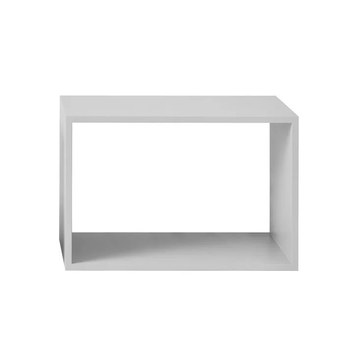 Muuto - Stacked Legbordmodule zonder achterwand, groot, lichtgrijs