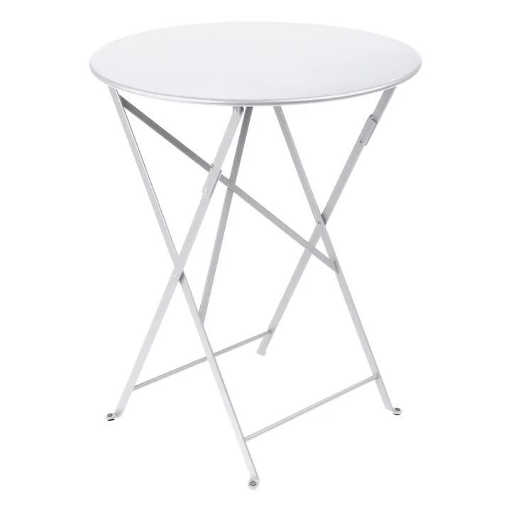 Bistro Fermob Klaptafel Ø 60 cm van katoen wit
