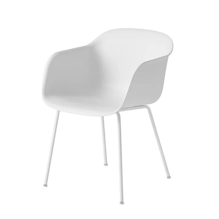 Fiber Chair Tube Base van Muuto in het wit