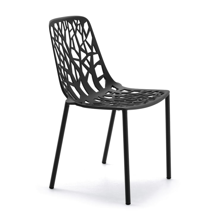 Forest Stapelbare stoel ( Outdoor ) van Fast in zwart