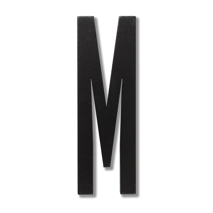 Houten Letters Indoor M van Design Letters in zwart