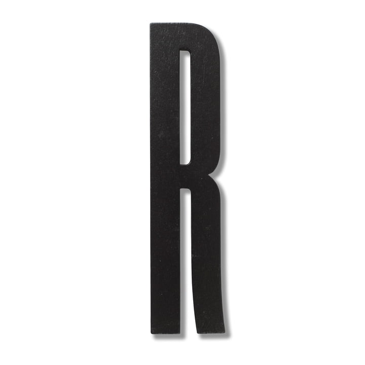 Houten Letters Indoor R van Design Letters in zwart