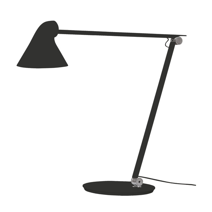 Louis Poulsen - NJP tafellamp met standaard in zwart