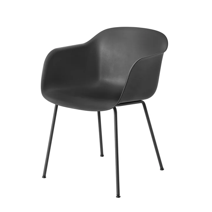 Fiber Chair Tube Base van Muuto in het zwart