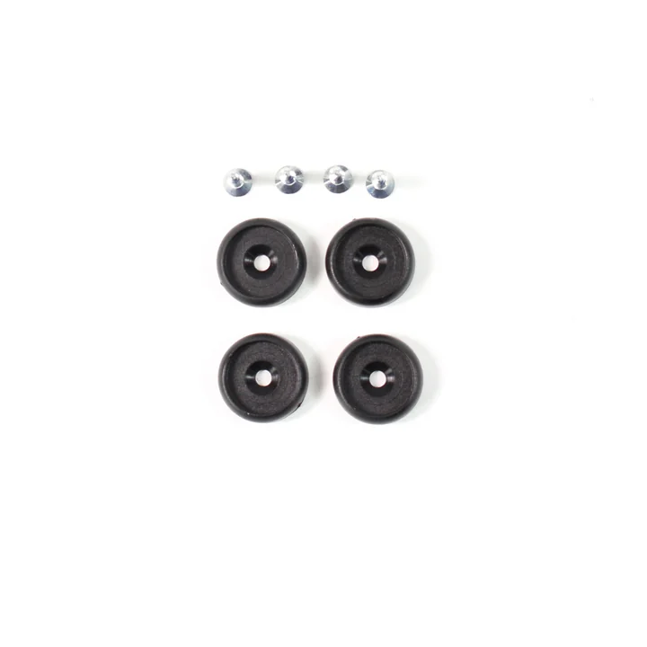 Kunststof glijset voor Kunststof stoel DSW / DAW Set van 4 van Vitra in zwart