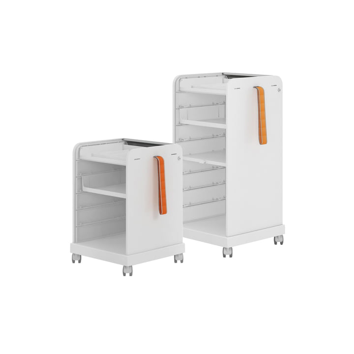 Ad hoc Follow Me 1 en 2 rolcontainer van Vitra