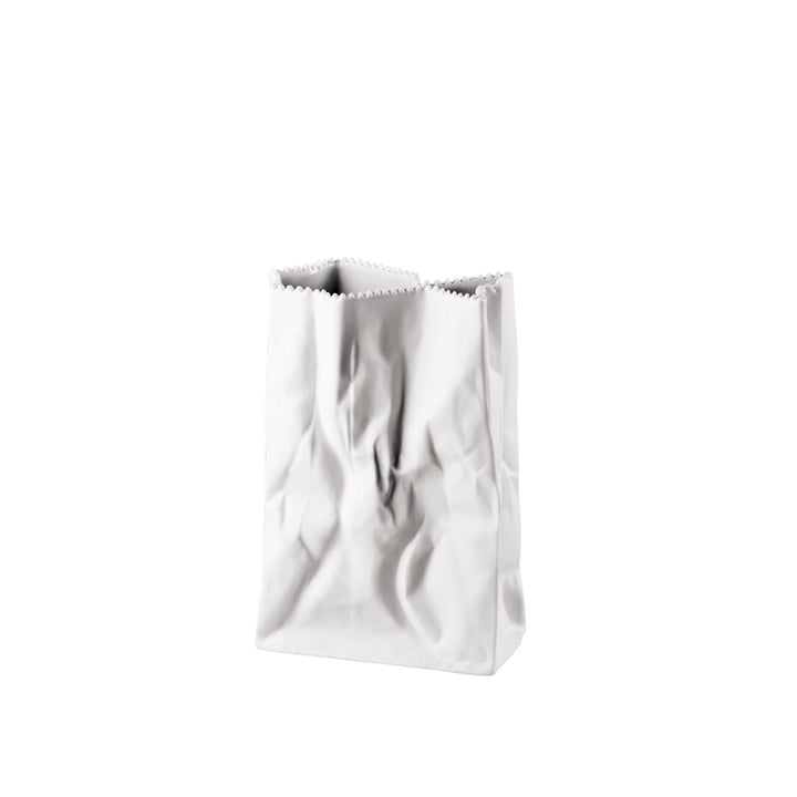 De tasvaas van Rosenthal , 18 cm, wit mat gepolijst