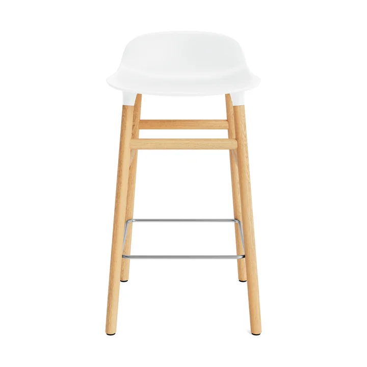 Vorm Bar Kruk 65 cm van Normann Copenhagen gemaakt van eikenhout in wit