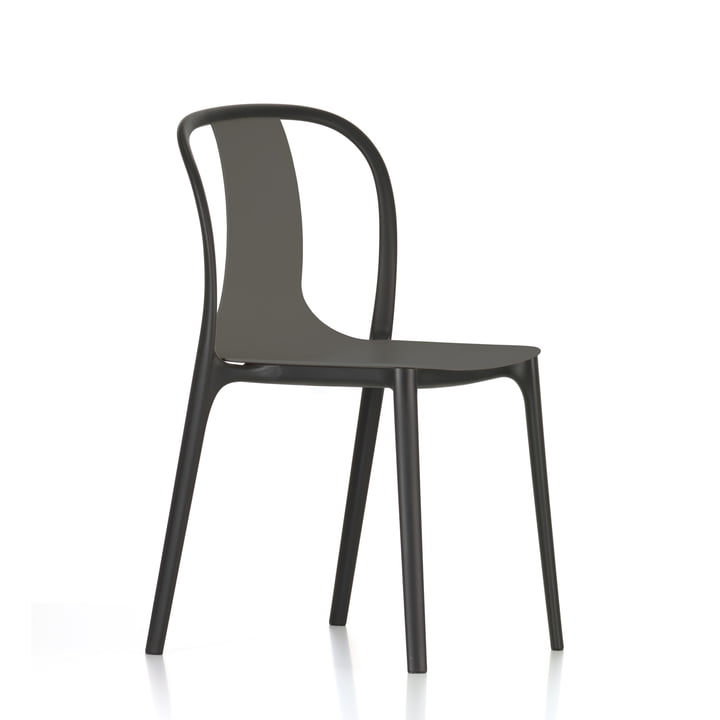 Belleville Chair Plastic van Vitra in basalt