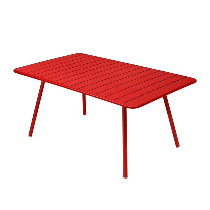 Luxembourg Tafel 165 x 100 cm van Fermob in klaproosrood