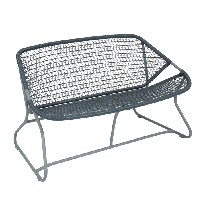 Sixties Bench van Fermob in stormgrijs/leien