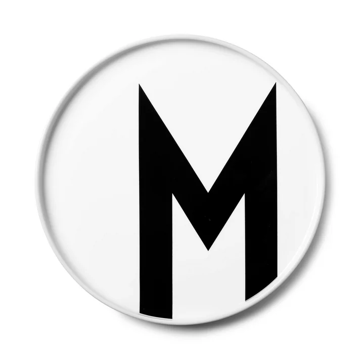 De AJ porseleinen plaat M van Design Letters