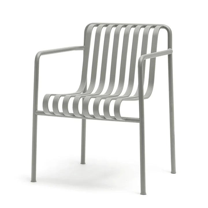 Palissade Dining Armchair HAY De uit in lichtgrijs