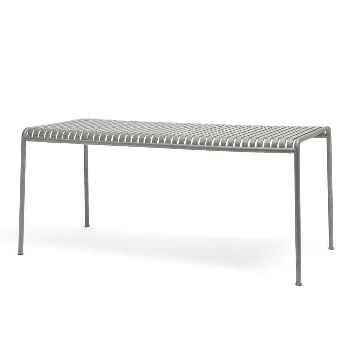 De Palissade tafel van HAY in lichtgrijs met een afmeting van 160 x 80 cm