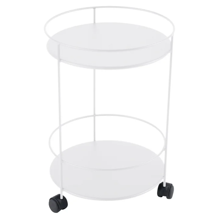 Guéridons Zij trolley op wielen van Fermob in katoen wit