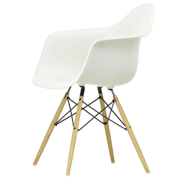 Vitra - Eames Plastic Armchair DAW, essen honingkleurig / wit