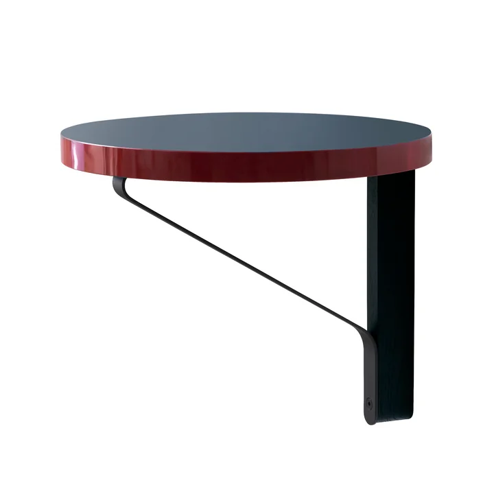 REB 009 Kaari Wandplank Ø 35cm van Artek in zwart