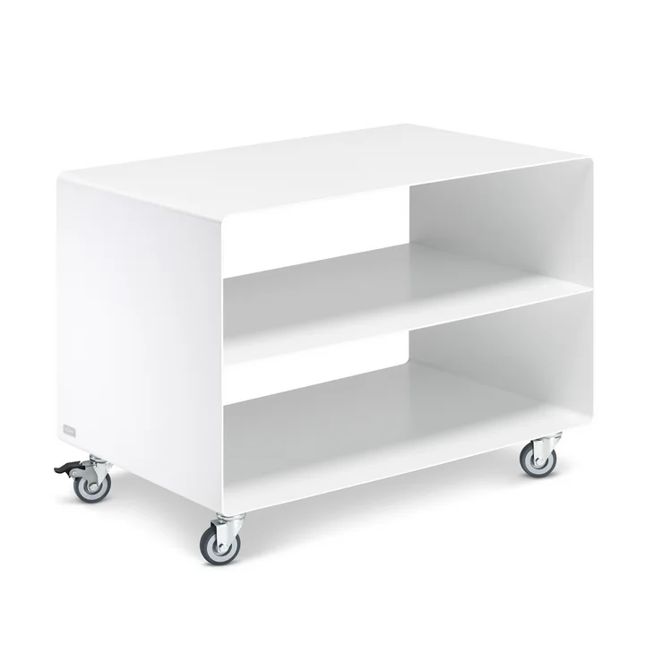 R 103N wagen met centraal onderstel van Müller Furniture Manufacturing in gesatineerd mat signaalwit (RAL 9003)