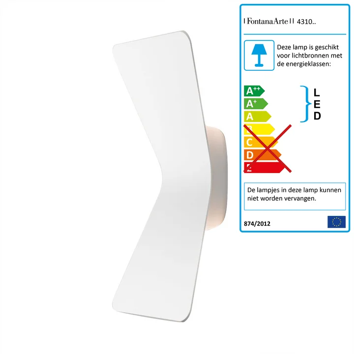 Flex LED-wandlamp van FontanaArte in wit