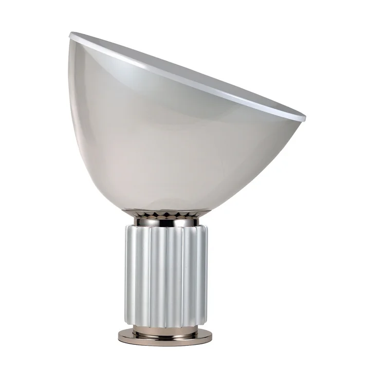 De Taccia LED Tafel en Vloerlamp van Flos in geanodiseerd aluminium