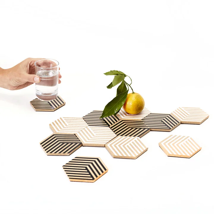 Table Tiles Optic Onderzetters van Areaware