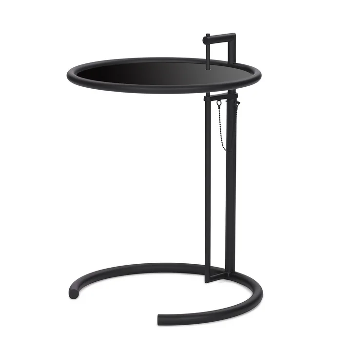 ClassiCon - Verstelbare tafel E1027, zwart / metalen plaat schwa