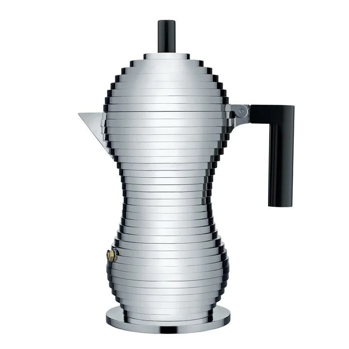 Pulcina Groot espressoapparaat van Alessi in zwart